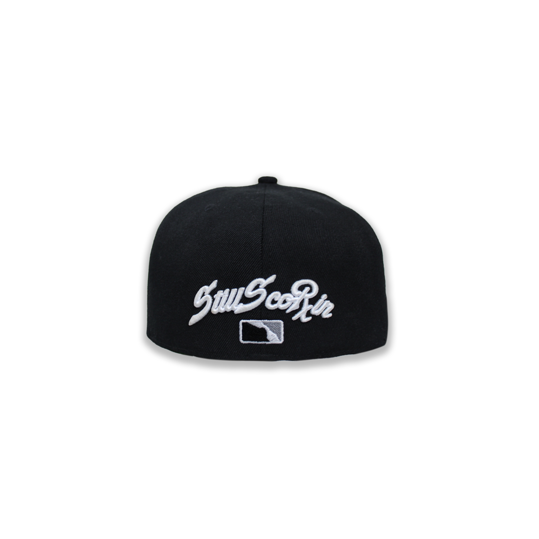 Black Old English RX Fitted Hat 8